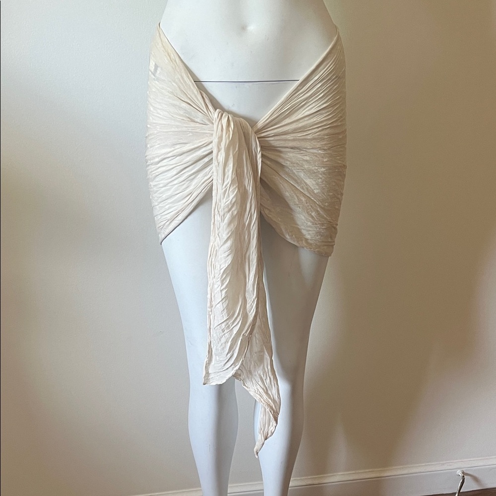 Elegant Cream Swim Coverup